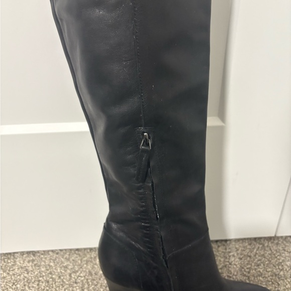 Sam Edelman Serephina Women’s Black Leather Knee High Tall Heeled Boots Size 6 - Picture 6 of 9